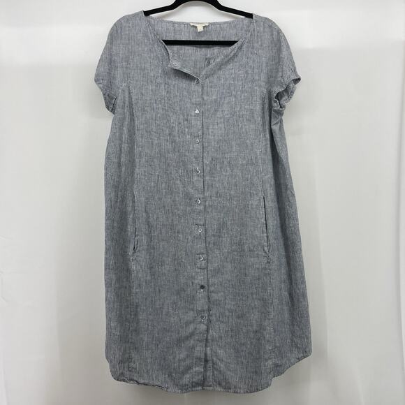 Eileen Fisher Dresses & Skirts - Eileen Fisher Sze Large Shift Dress Hemp Organic Cotton Sustainable Minimalist